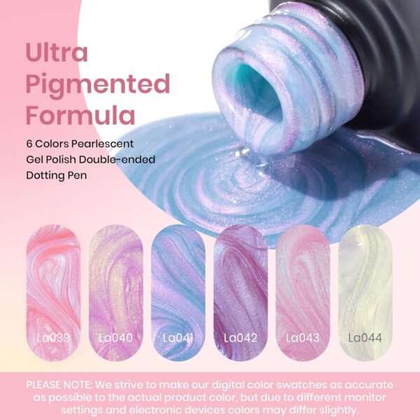 Beetles Mermaid Pearl Gel Nail Polish Set – 6 Shimmer Pearl Colors for DIY Nail Art & Salon-Quality Manicure