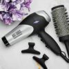 81x8M8raAkL._SL1500_.jpg Hot Tools Pro Turbo Hair Dryer – Lightweight, Quiet, Powerful Styling for All Hair Types, Silver/Black