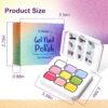 Gradient Ombre Gel Nail Polish Set – 9 Bright Colors with Sponges & Tools for DIY Aura Nails, French Manicure & Nail Art