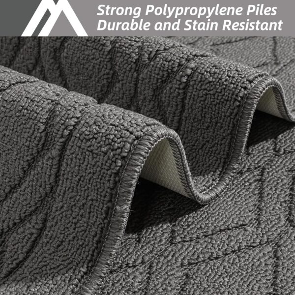 91MR9vNs52L._AC_SL1500_.jpg COSY HOMEER 2-Piece Kitchen Rug Set – Non-Slip, Machine Washable Polypropylene Mats for Comfort & Durability (Grey, 48x20 + 30x20)