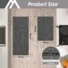 91TN2eYbEL._AC_SL1500_.jpg COSY HOMEER 2-Piece Kitchen Rug Set – Non-Slip, Machine Washable Polypropylene Mats for Comfort & Durability (Grey, 48x20 + 30x20)